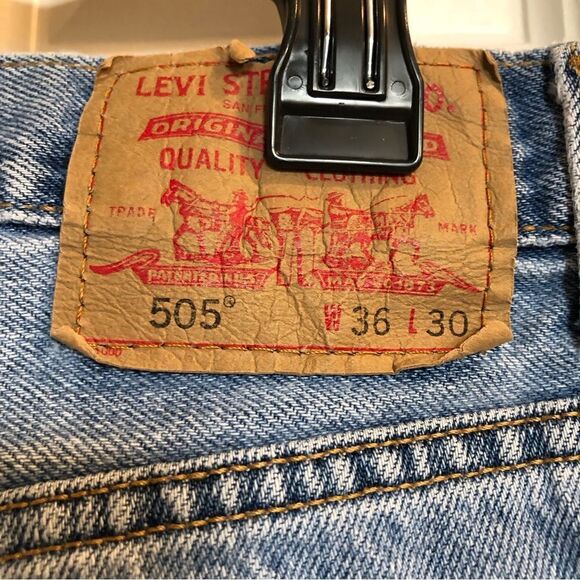 LEVIS - 🎉HP X 4🎉 505 M Sz 36/30 Regular Fit Straight-Leg Jeans/Light Wash GUC - Picture 3 of 16